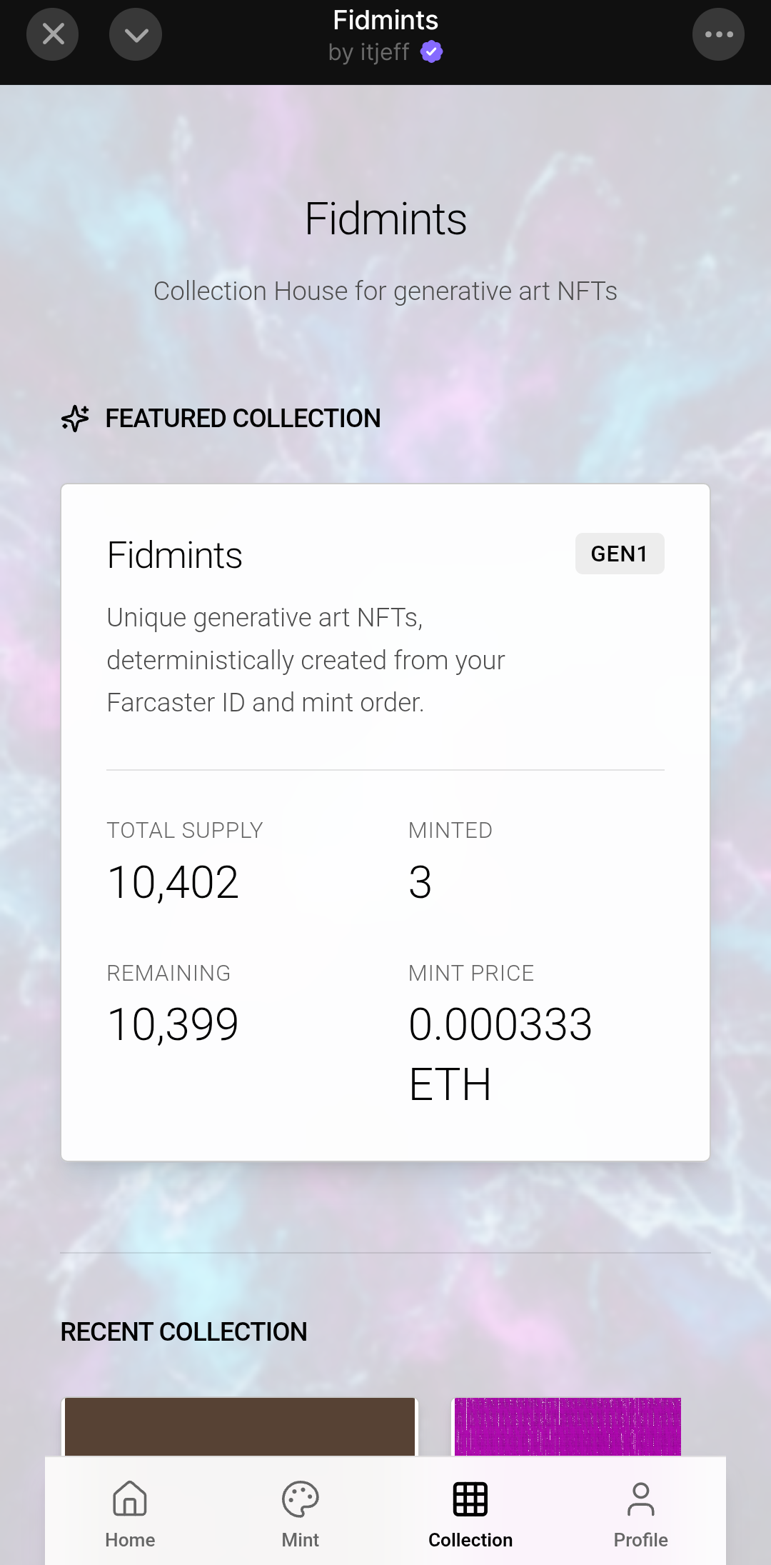 Fidmints - Farcaster Mini Apps screenshot