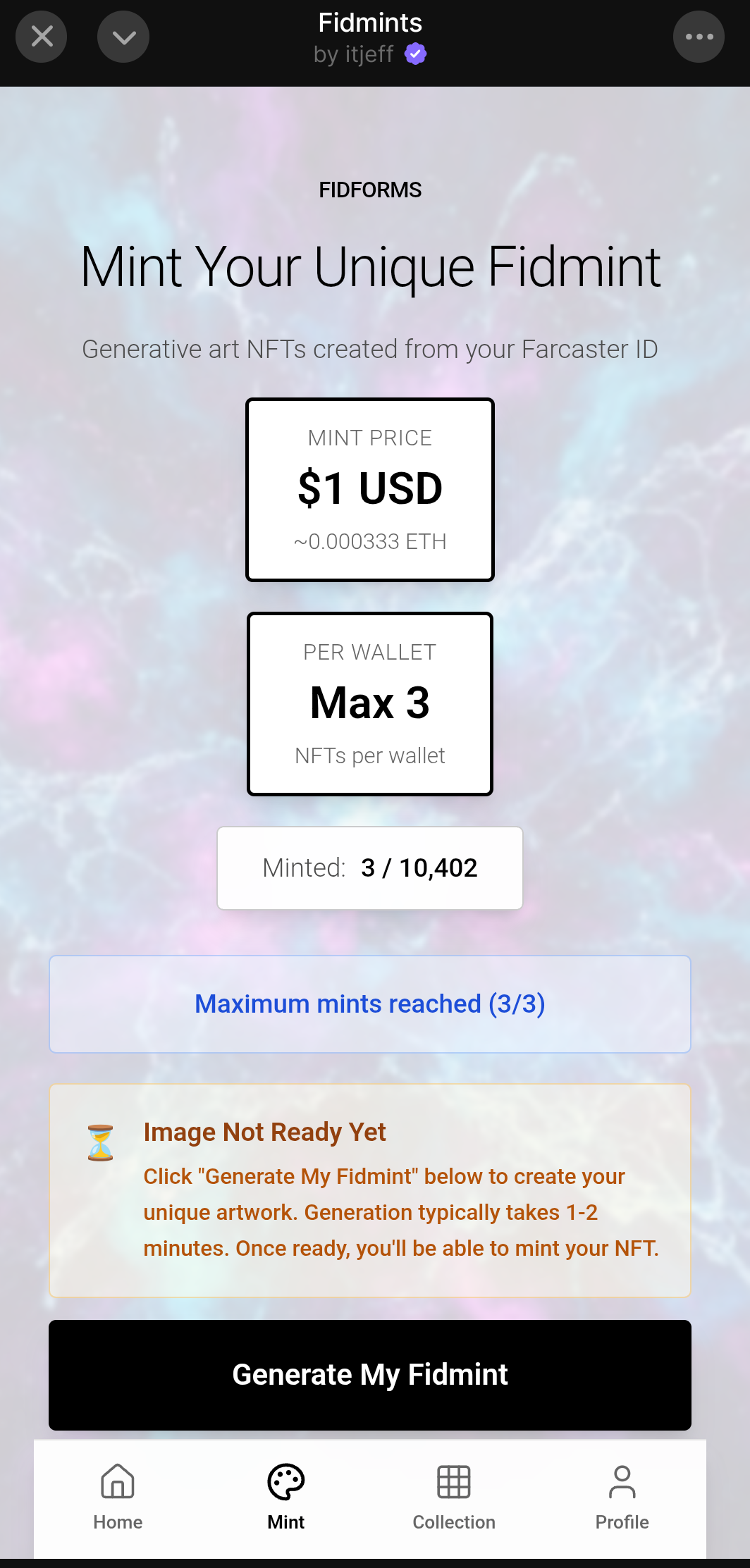 Fidmints - Farcaster Mini Apps screenshot